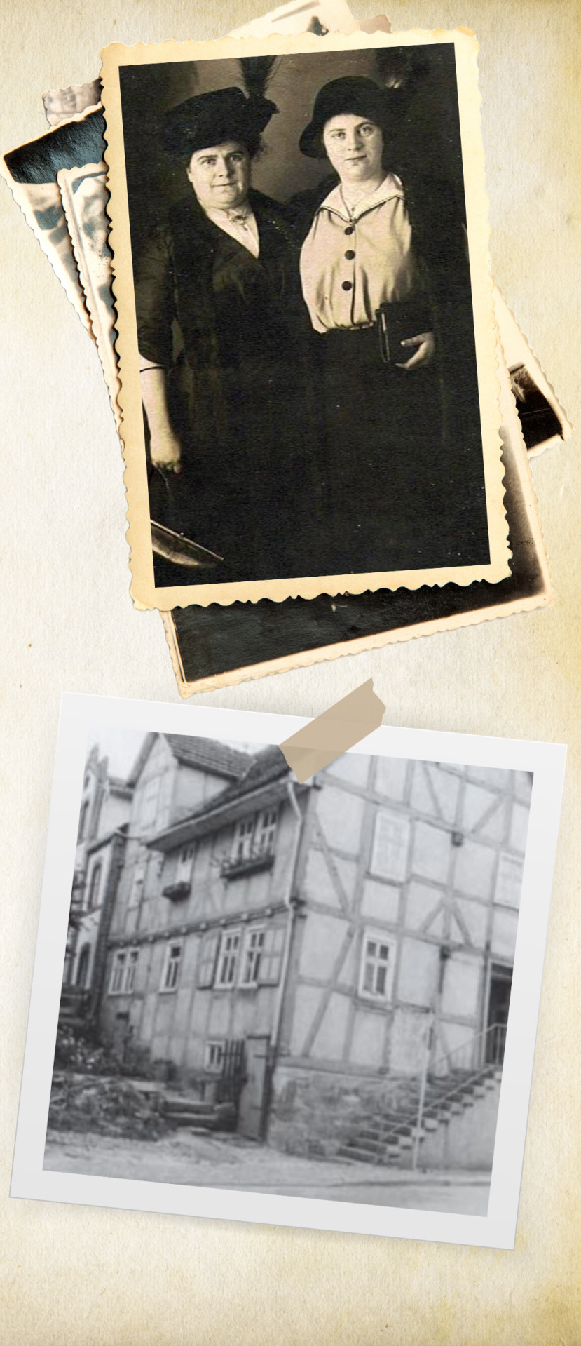 Mathilde Lindau (links) das Haus in der Mühlenstraße